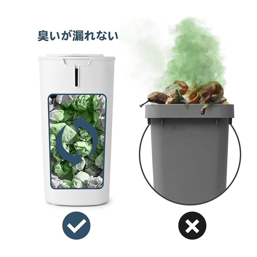 自動センサーゴミ箱　10L　震動センサー Amazon｜自動開閉ごみ箱 10L センサー対応 スリム型 乾電池式
